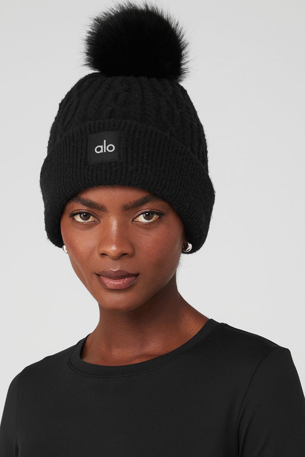 Alo Yoga Cable Knit Donna Berretto Nere | Italia  AQO-362871