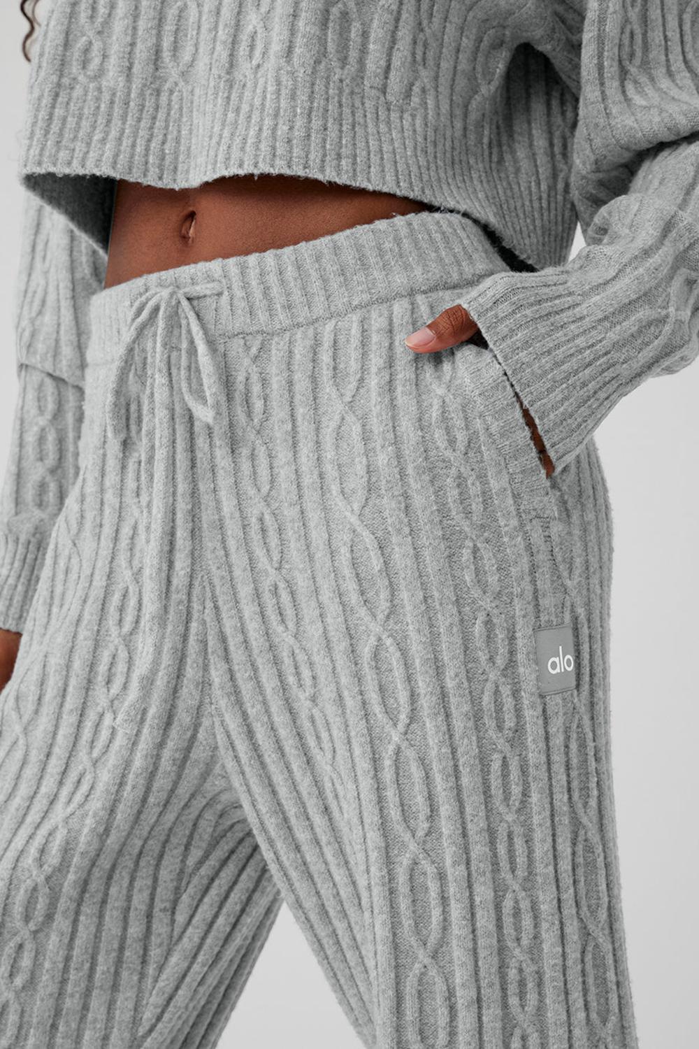 Alo Yoga Cable Knit Winter Bliss Donna Pant Grigie | Italia  ALV-692783