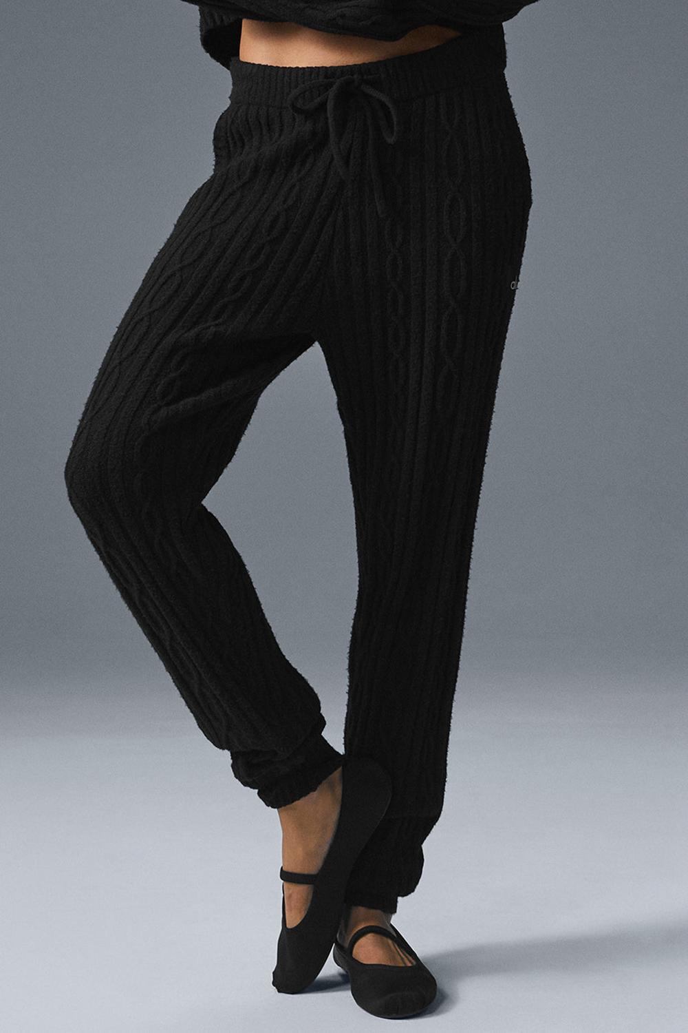 Alo Yoga Cable Knit Winter Bliss Donna Pant Nere | Italia  YCU-287319