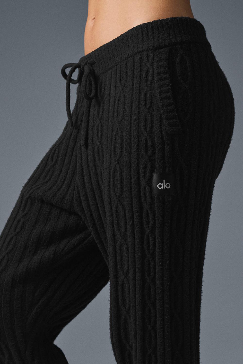 Alo Yoga Cable Knit Winter Bliss Donna Pant Nere | Italia  YCU-287319