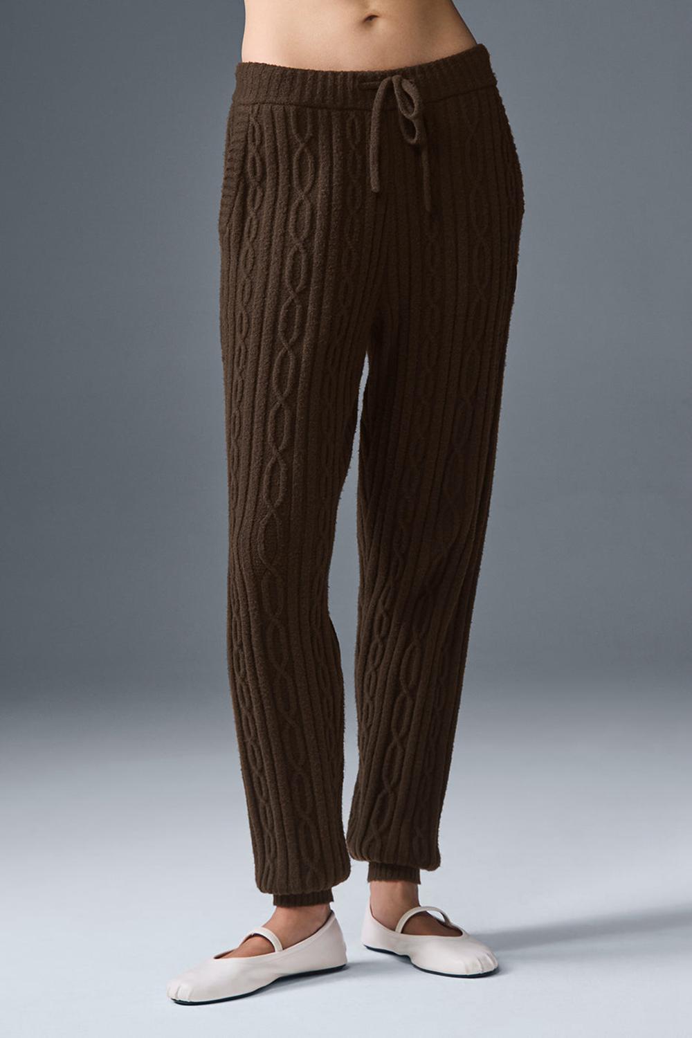 Alo Yoga Cable Knit Winter Bliss Donna Pant Espresso | Italia  RFN-432701