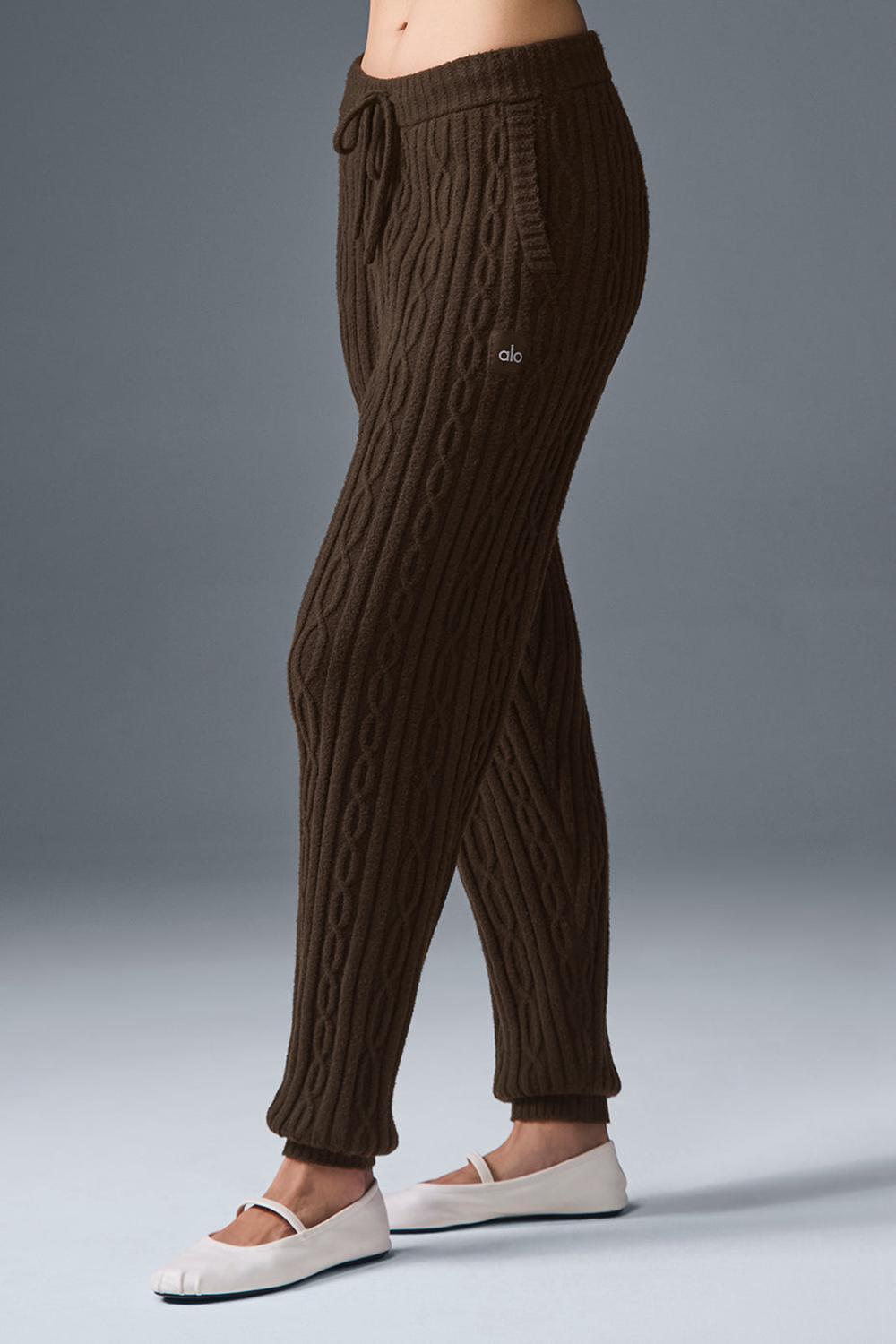 Alo Yoga Cable Knit Winter Bliss Donna Pant Espresso | Italia  RFN-432701