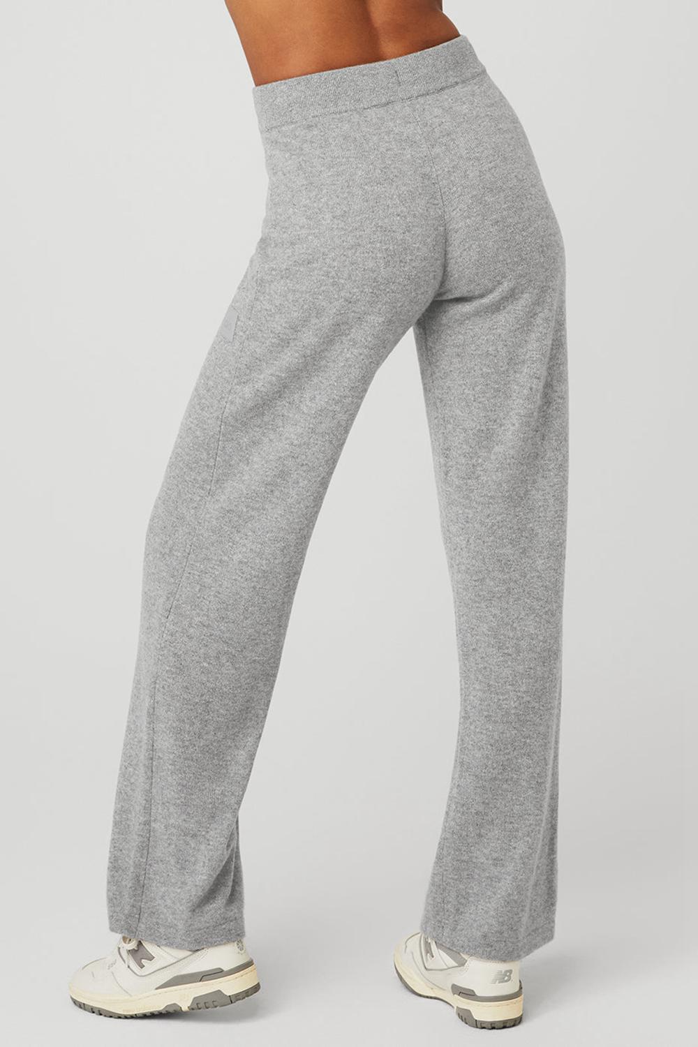 Alo Yoga Cashmere High-Waist Jet Set Wide Leg Donna Pant Grigie | Italia  SOJ-195842