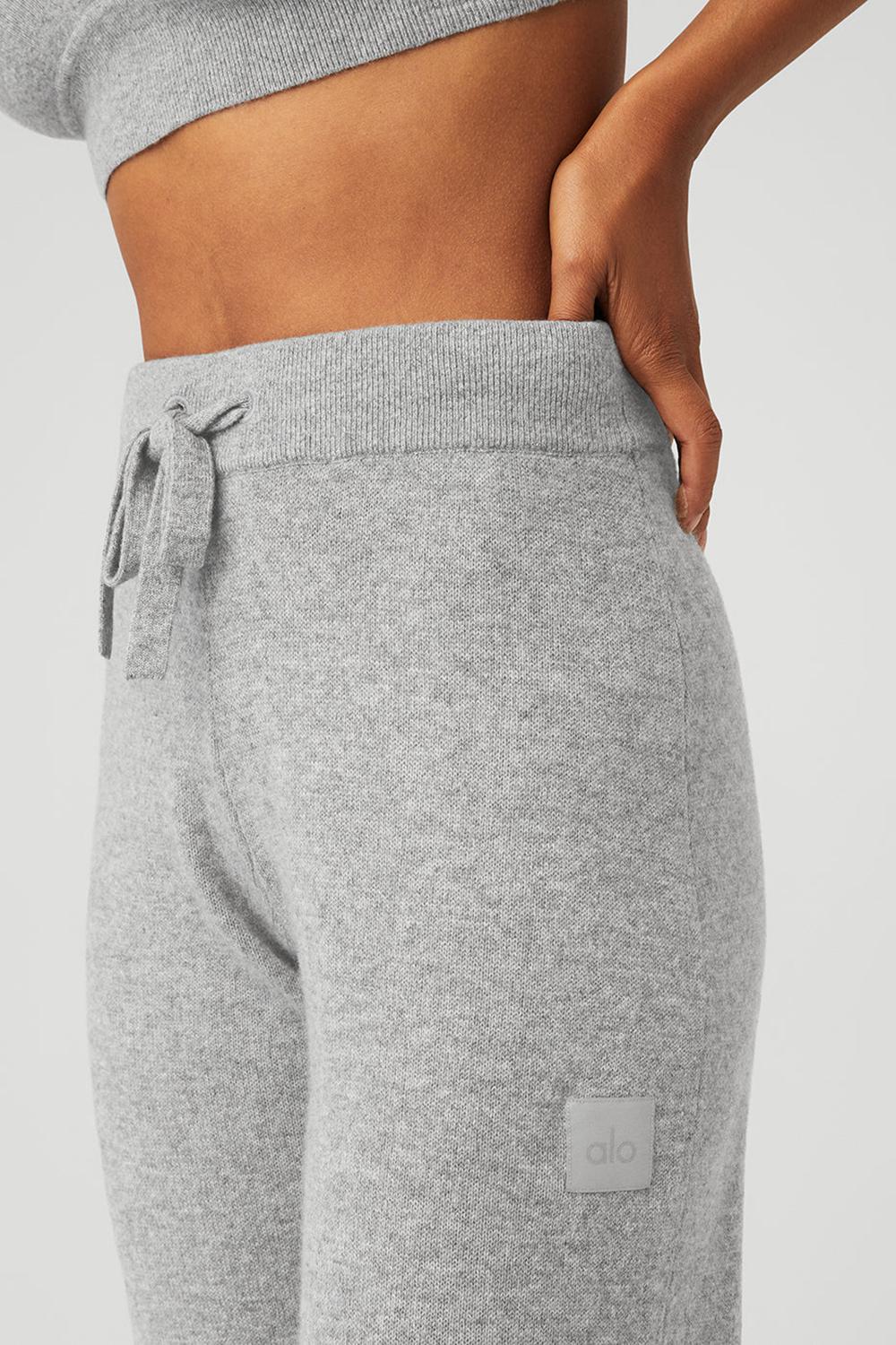 Alo Yoga Cashmere High-Waist Jet Set Wide Leg Donna Pant Grigie | Italia  SOJ-195842