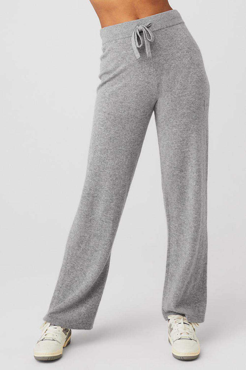 Alo Yoga Cashmere High-Waist Jet Set Wide Leg Donna Pant Grigie | Italia  SOJ-195842
