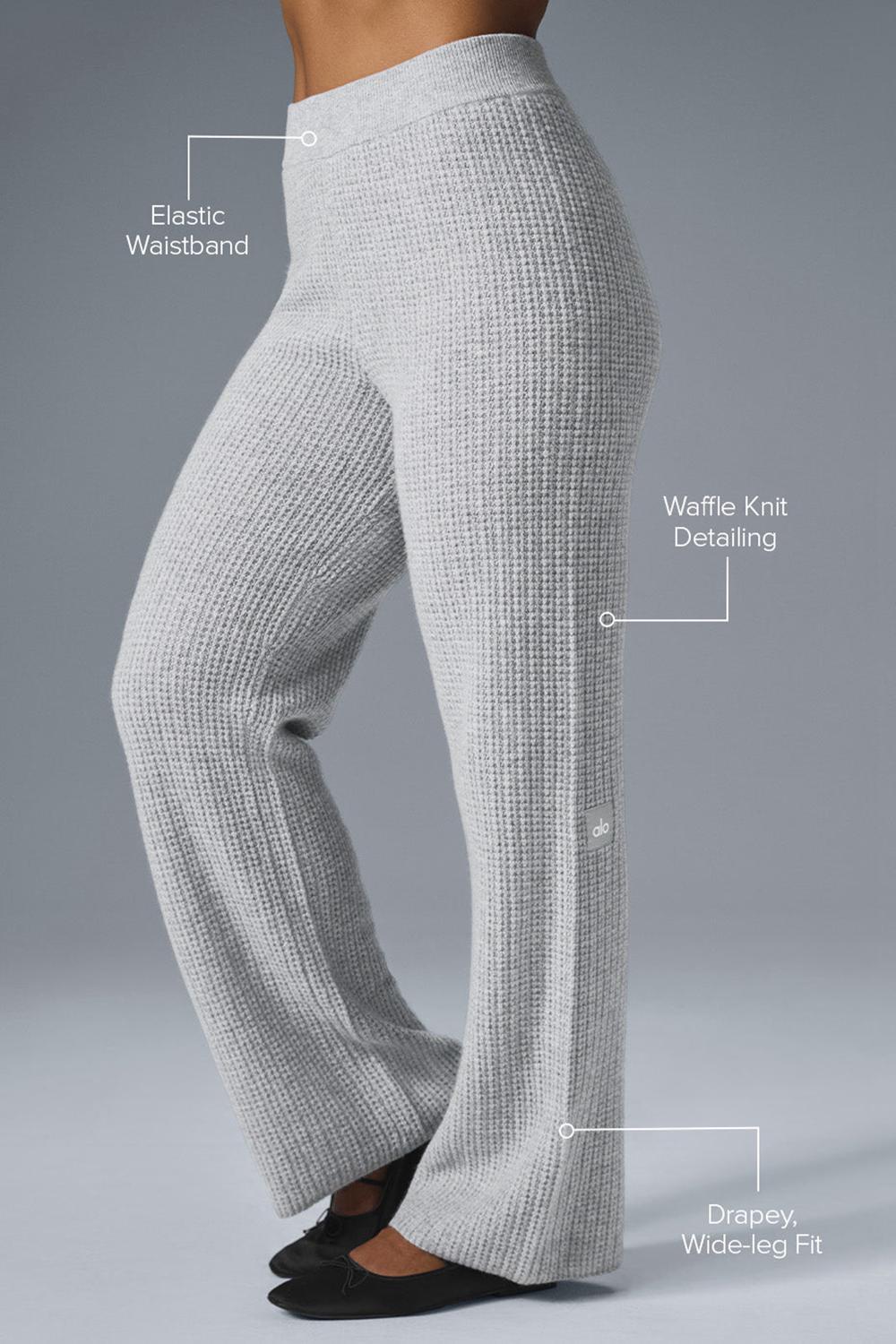 Alo Yoga Cashmere High-Waist Plush Waffle Donna Pant Grigie | Italia  DHA-613702