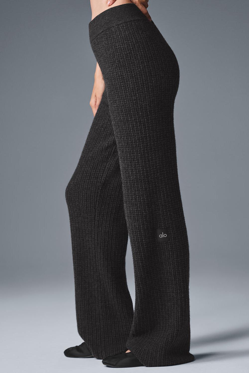 Alo Yoga Cashmere High-Waist Plush Waffle Donna Pant Corallo Grigie | Italia  TUF-612850