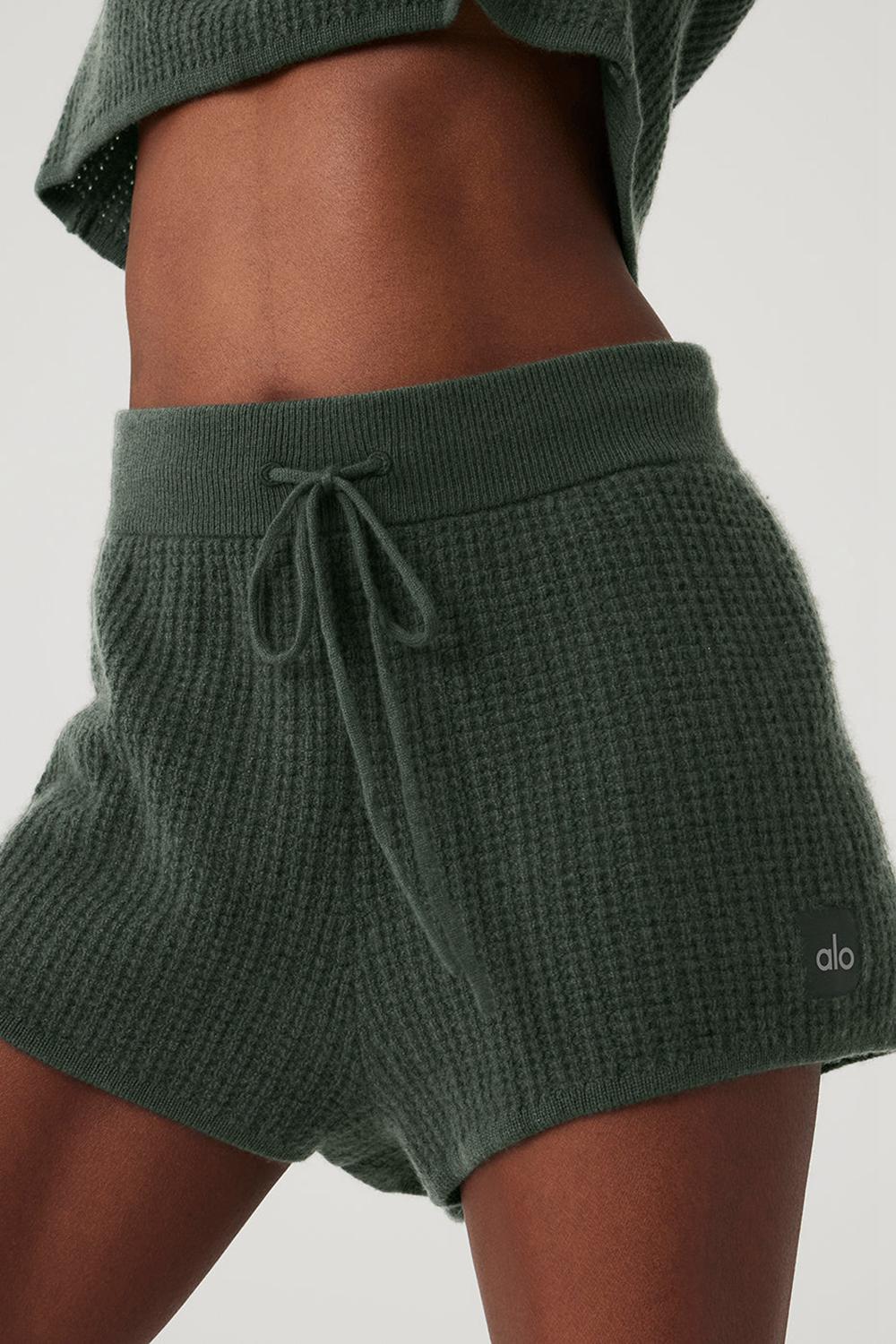 Alo Yoga Cashmere High-Waist Plush Waffle Donna Short Corallo | Italia  ORU-450891