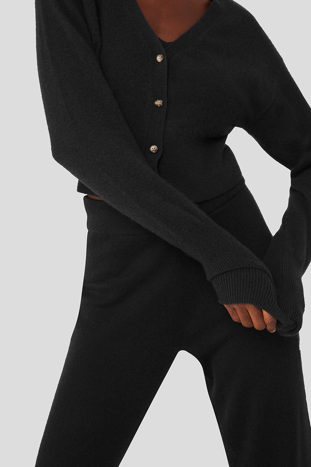 Alo Yoga Cashmere Jet Set Donna Cardigan Nere | Italia  VUJ-465298
