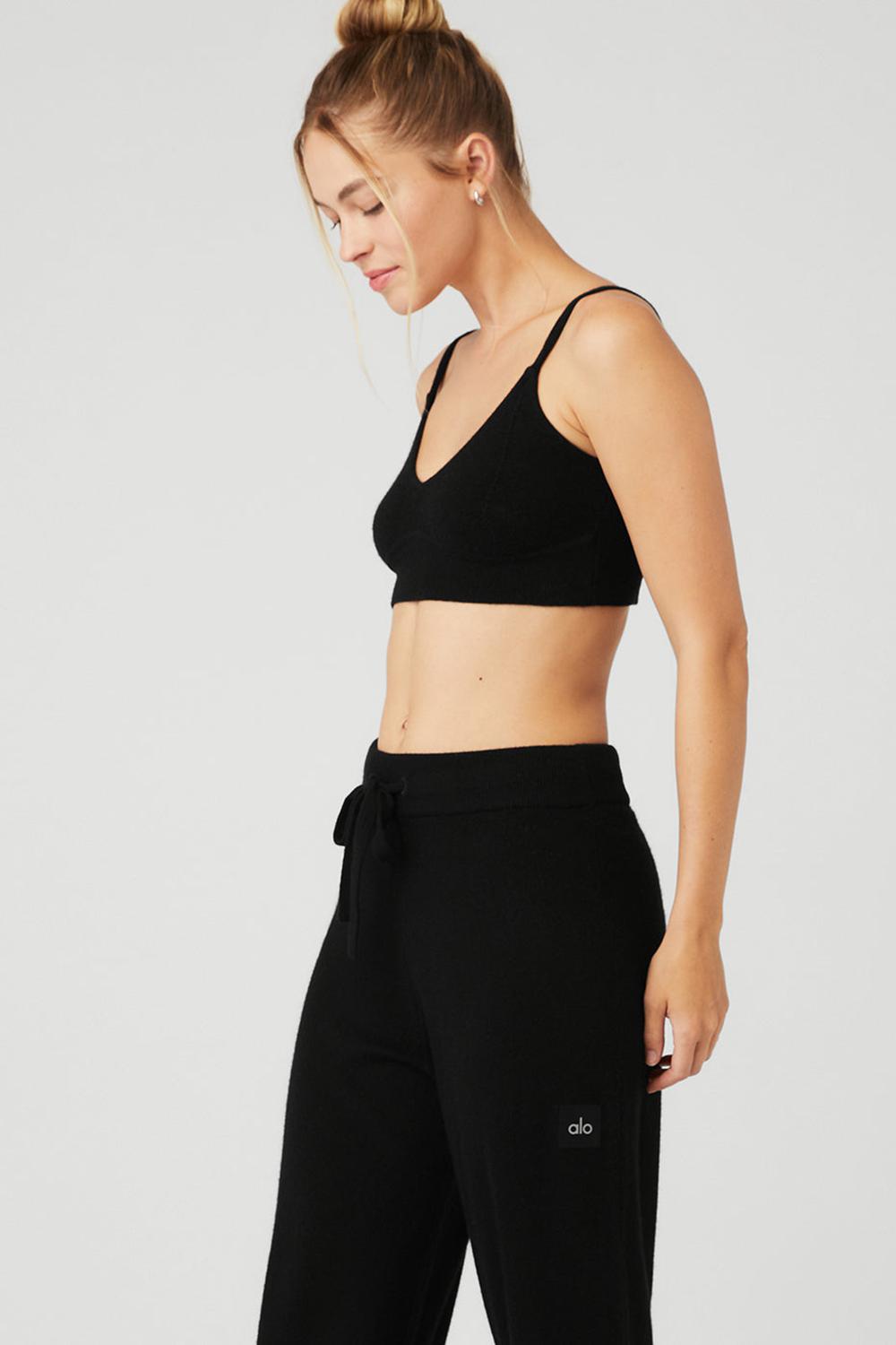 Alo Yoga Cashmere Jet Set Donna Reggiseno Nere | Italia  JWG-879015