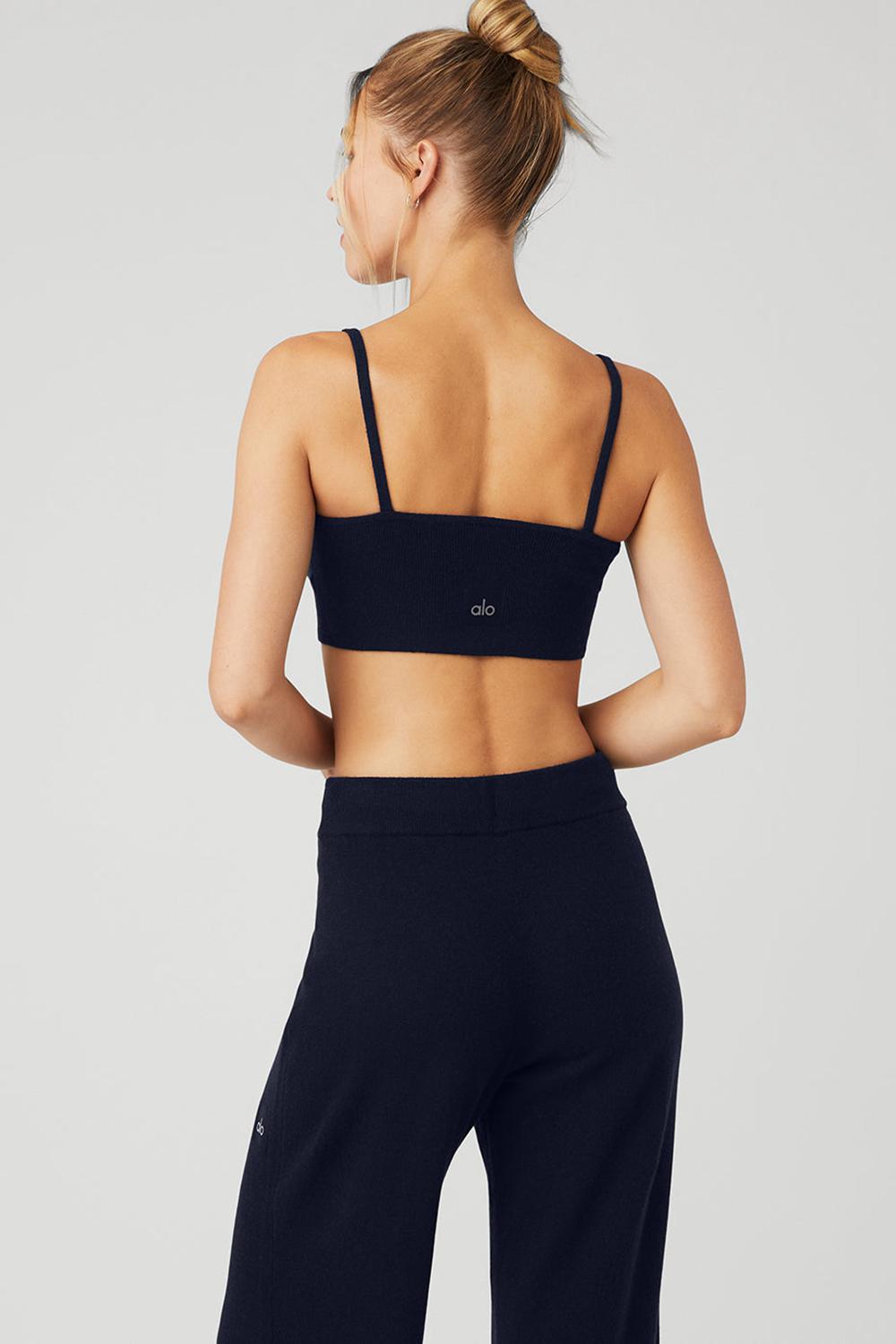 Alo Yoga Cashmere Jet Set Donna Reggiseno Blu Marino | Italia  PGF-503684