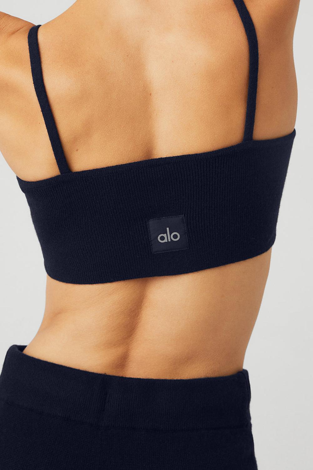 Alo Yoga Cashmere Jet Set Donna Reggiseno Blu Marino | Italia  PGF-503684