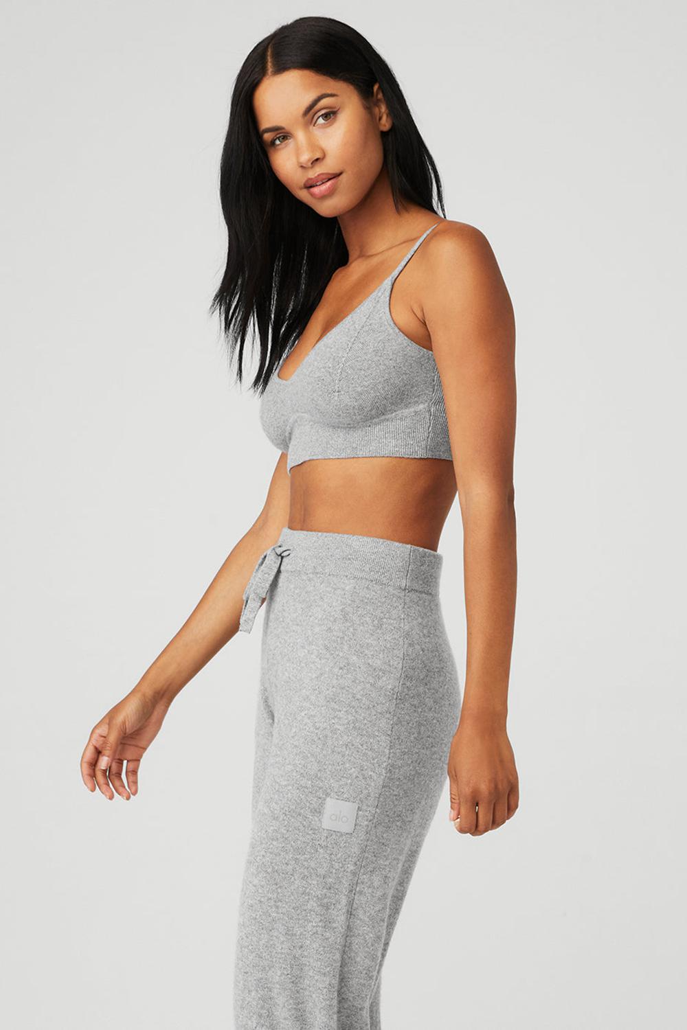 Alo Yoga Cashmere Jet Set Donna Reggiseno Grigie | Italia  NYR-672491