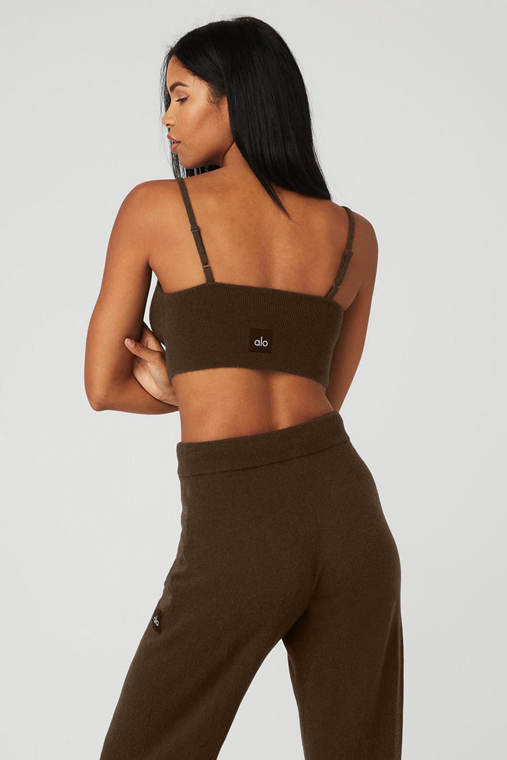 Alo Yoga Cashmere Jet Set Donna Reggiseno Espresso | Italia  HXM-791024