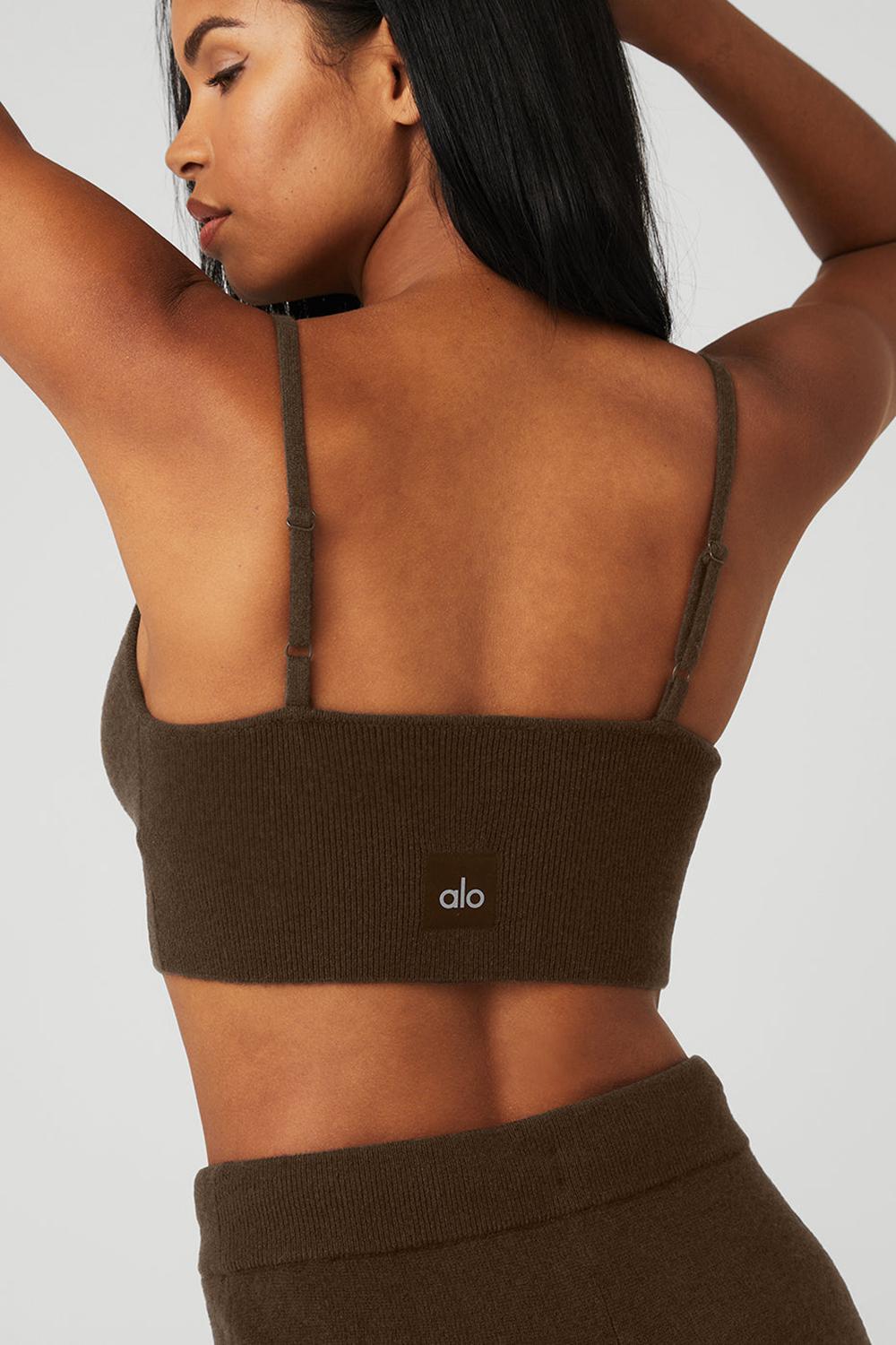 Alo Yoga Cashmere Jet Set Donna Reggiseno Espresso | Italia  HXM-791024