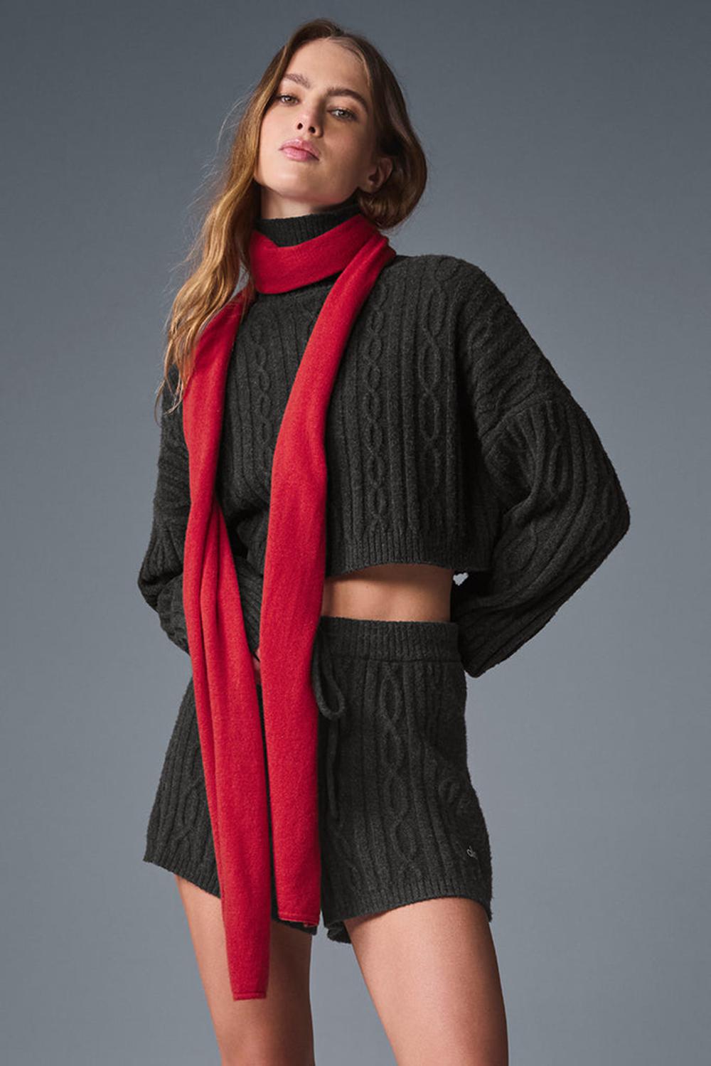 Alo Yoga Cashmere Light Frosted Donna Sciarpa Rosse | Italia  KXQ-817029