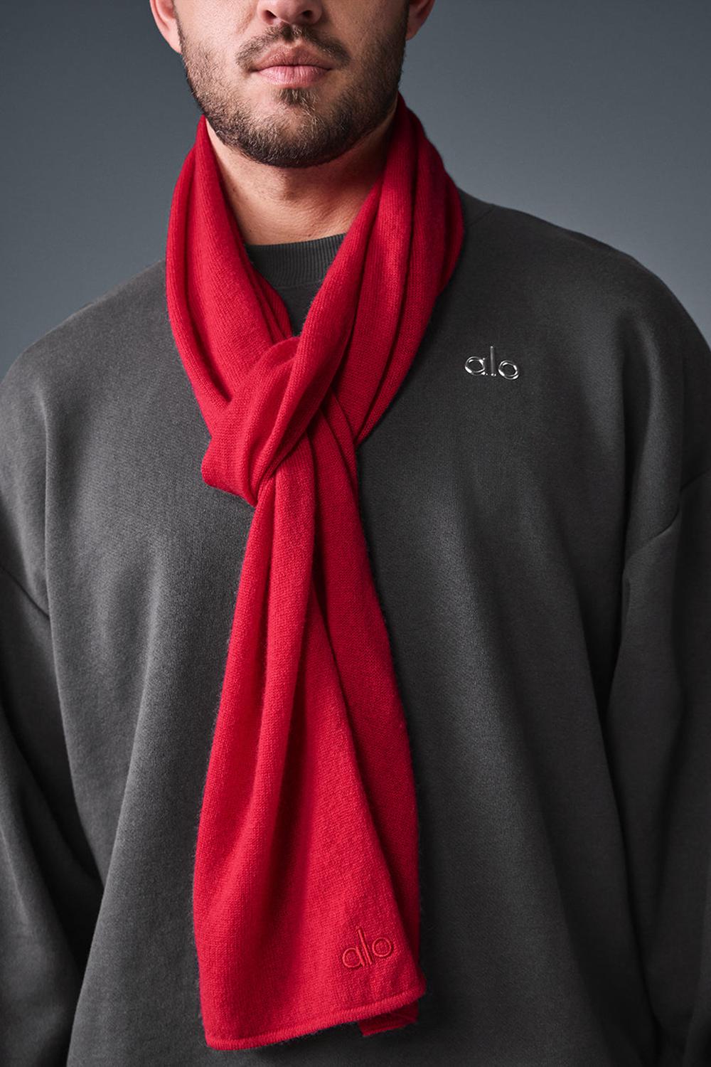 Alo Yoga Cashmere Light Frosted Uomo Sciarpa Rosse | Italia  XCP-783541