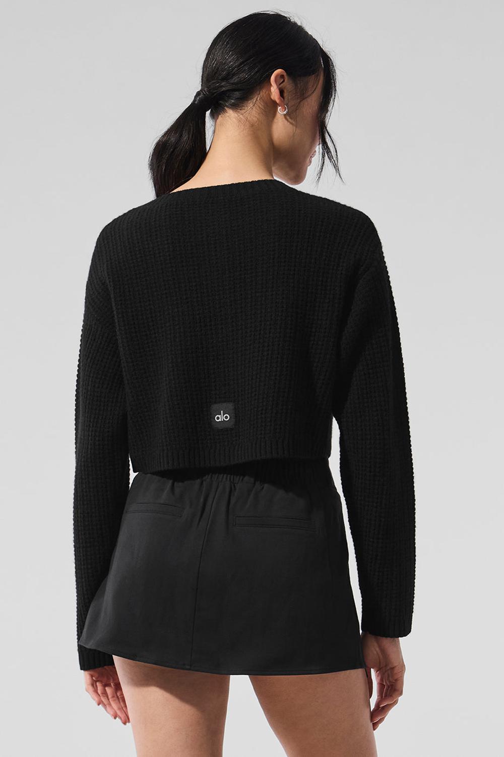 Alo Yoga Cashmere Plush Waffle Donna Cardigan Nere | Italia  LPK-095624
