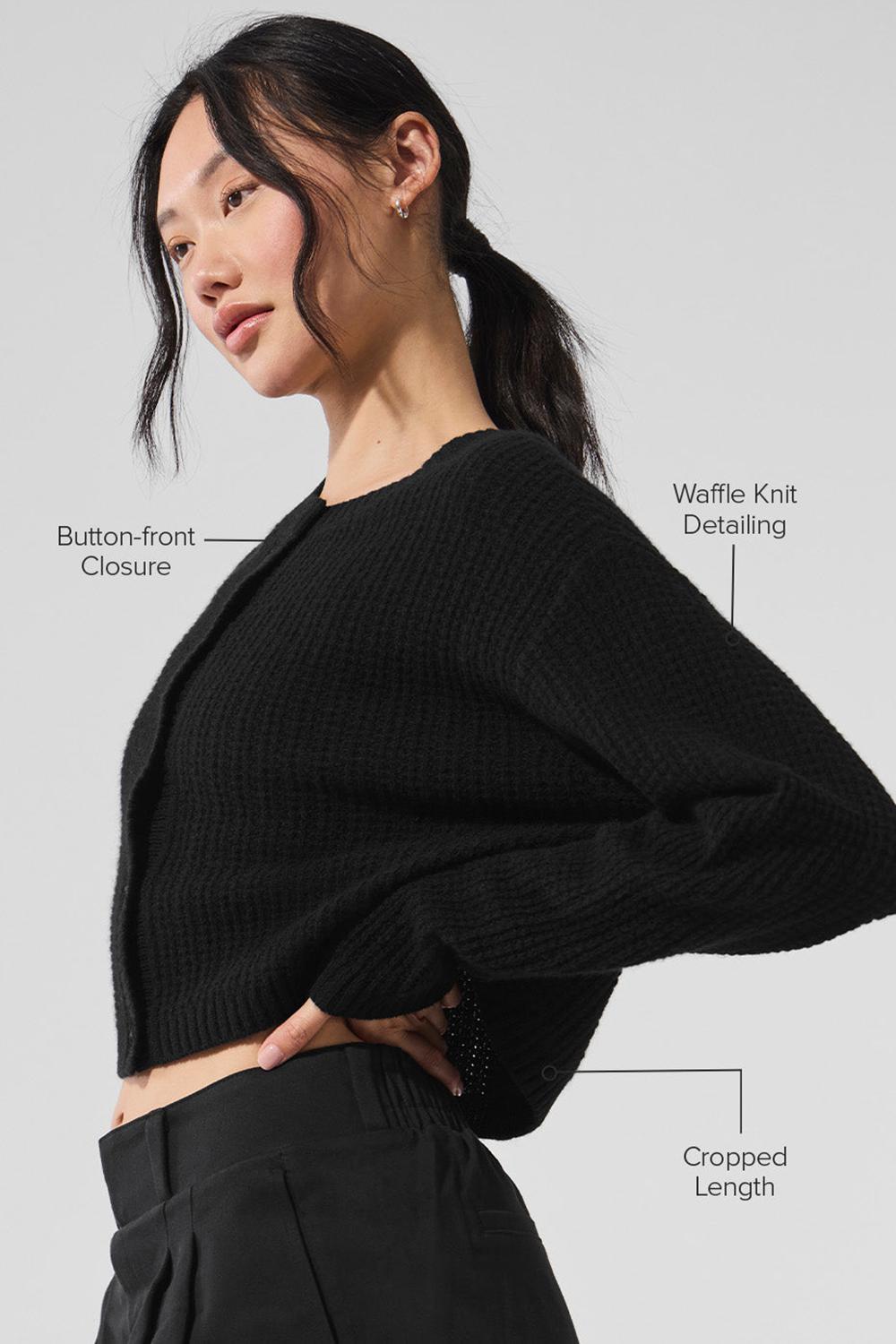 Alo Yoga Cashmere Plush Waffle Donna Cardigan Nere | Italia  LPK-095624