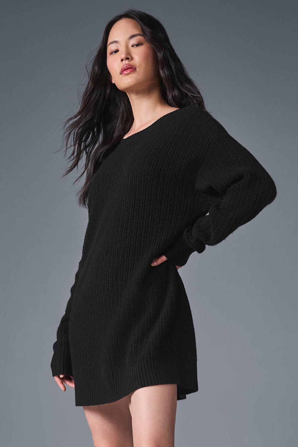 Alo Yoga Cashmere Plush Waffle Donna Vestito Nere | Italia  KEX-240916