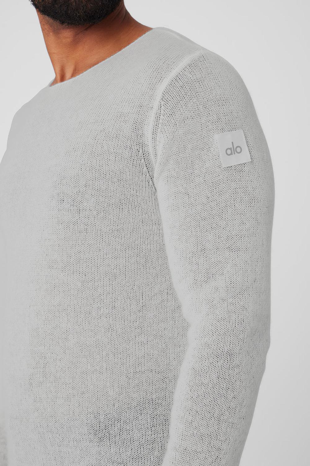 Alo Yoga Cashmere Reform Uomo Maniche Lunghe Grigie | Italia  HJI-349175