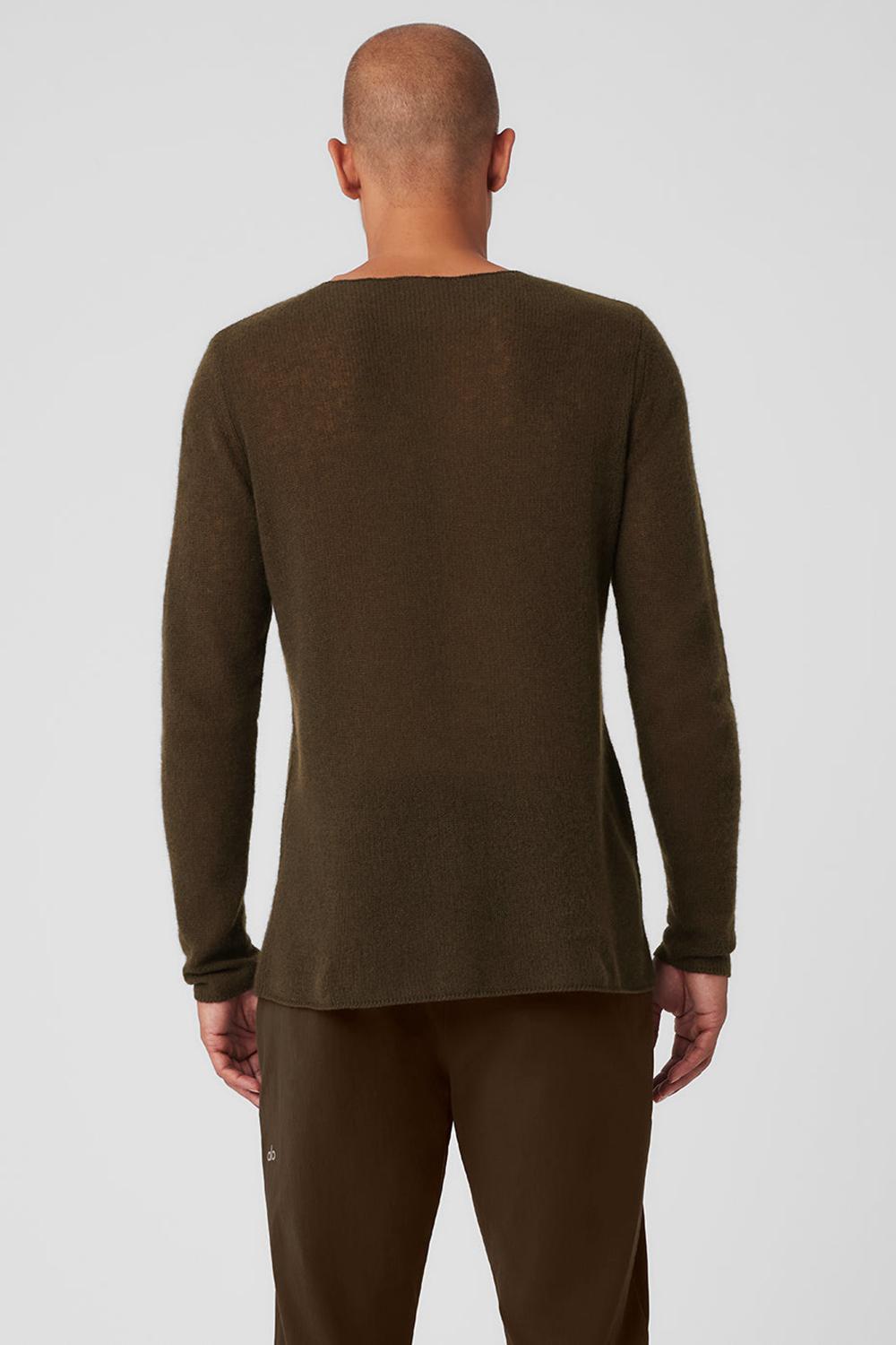 Alo Yoga Cashmere Reform Uomo Maniche Lunghe Espresso | Italia  JSY-824507