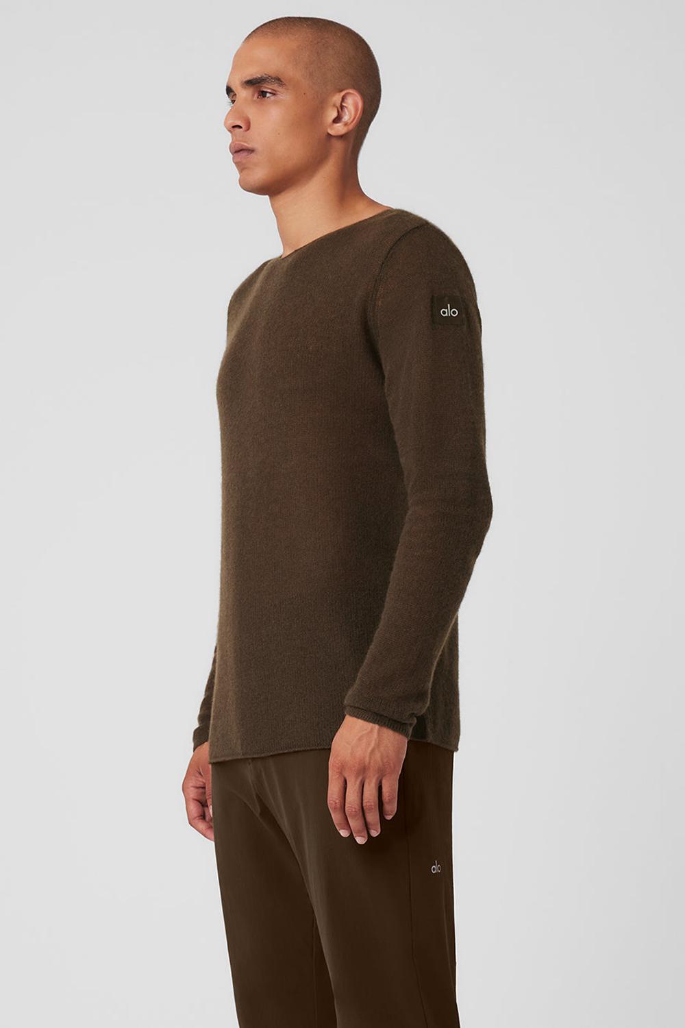 Alo Yoga Cashmere Reform Uomo Maniche Lunghe Espresso | Italia  JSY-824507