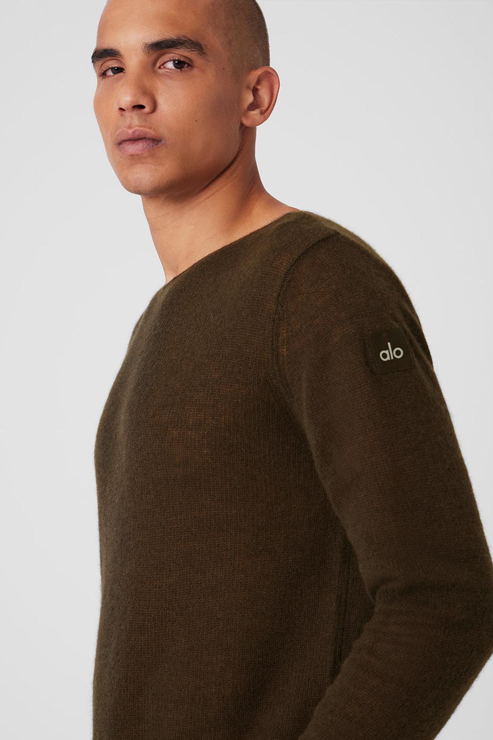Alo Yoga Cashmere Reform Uomo Maniche Lunghe Espresso | Italia  JSY-824507