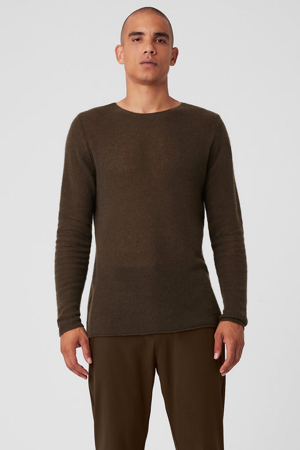 Alo Yoga Cashmere Reform Uomo Maniche Lunghe Espresso | Italia  JSY-824507