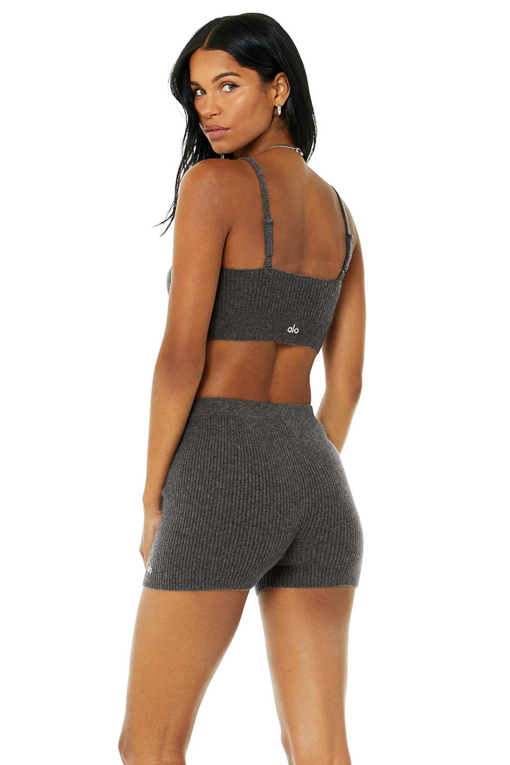 Alo Yoga Cashmere Ribbed Staycation Donna Reggiseno Grigie | Italia  EWU-079632