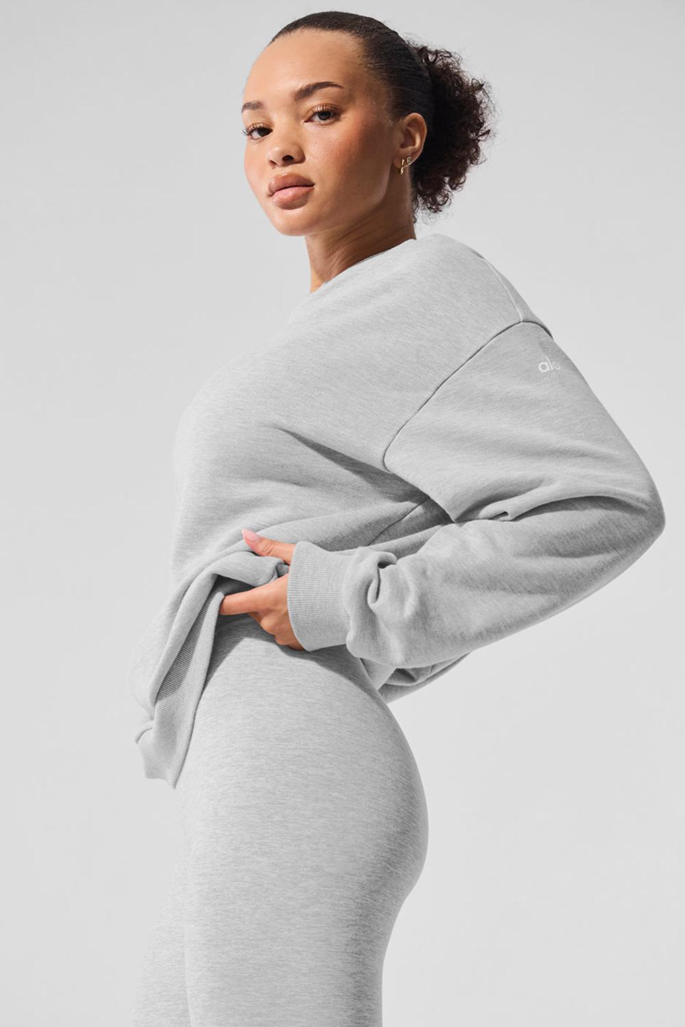 Alo Yoga Chill Crew Neck Donna Pullover Grigie | Italia  JRD-730965