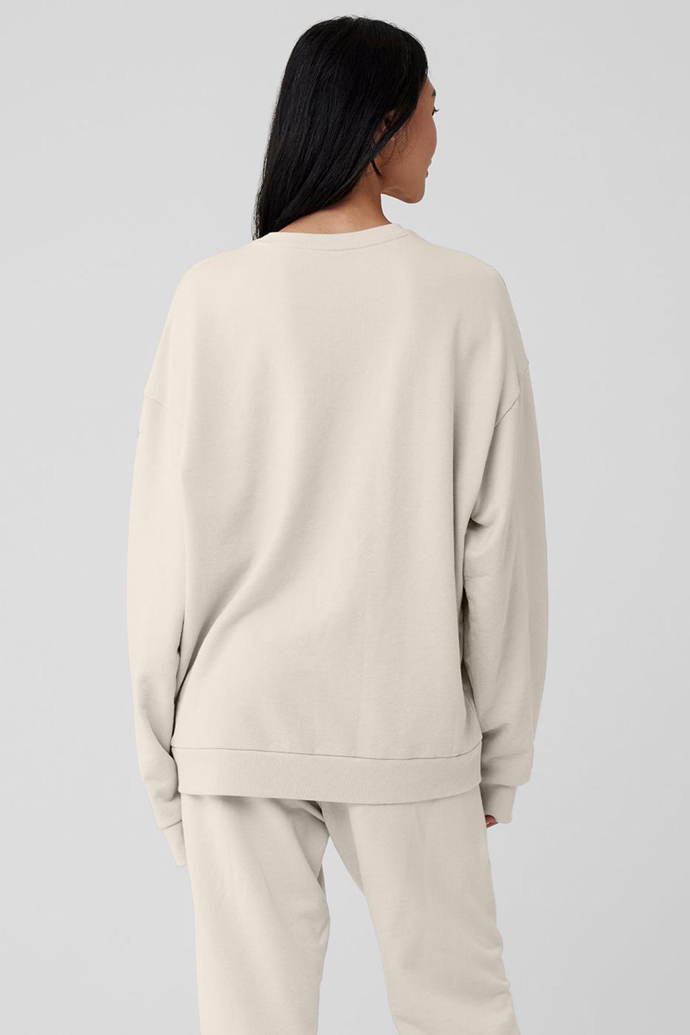Alo Yoga Chill Crew Neck Donna Pullover Bone | Italia  VJG-476098
