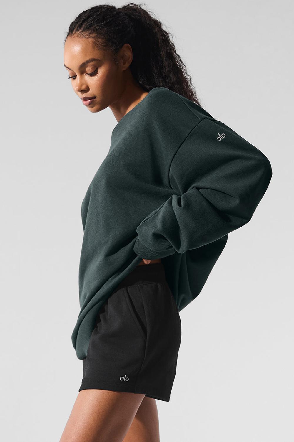 Alo Yoga Chill Crew Neck Donna Pullover Verdi | Italia  NWP-208146