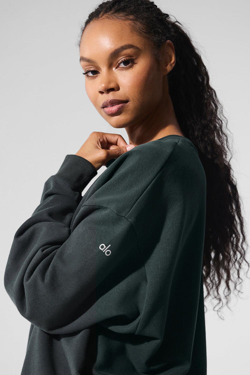 Alo Yoga Chill Crew Neck Donna Pullover Verdi | Italia  NWP-208146