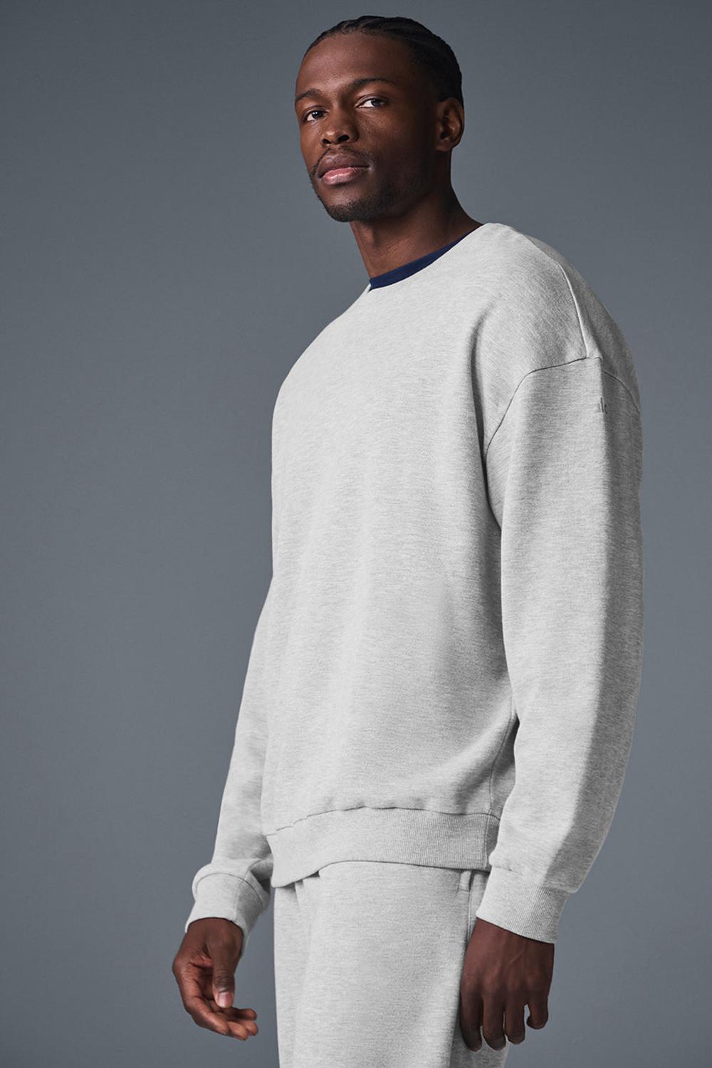 Alo Yoga Chill Crew Neck Uomo Pullover Grigie | Italia  ZRU-584137