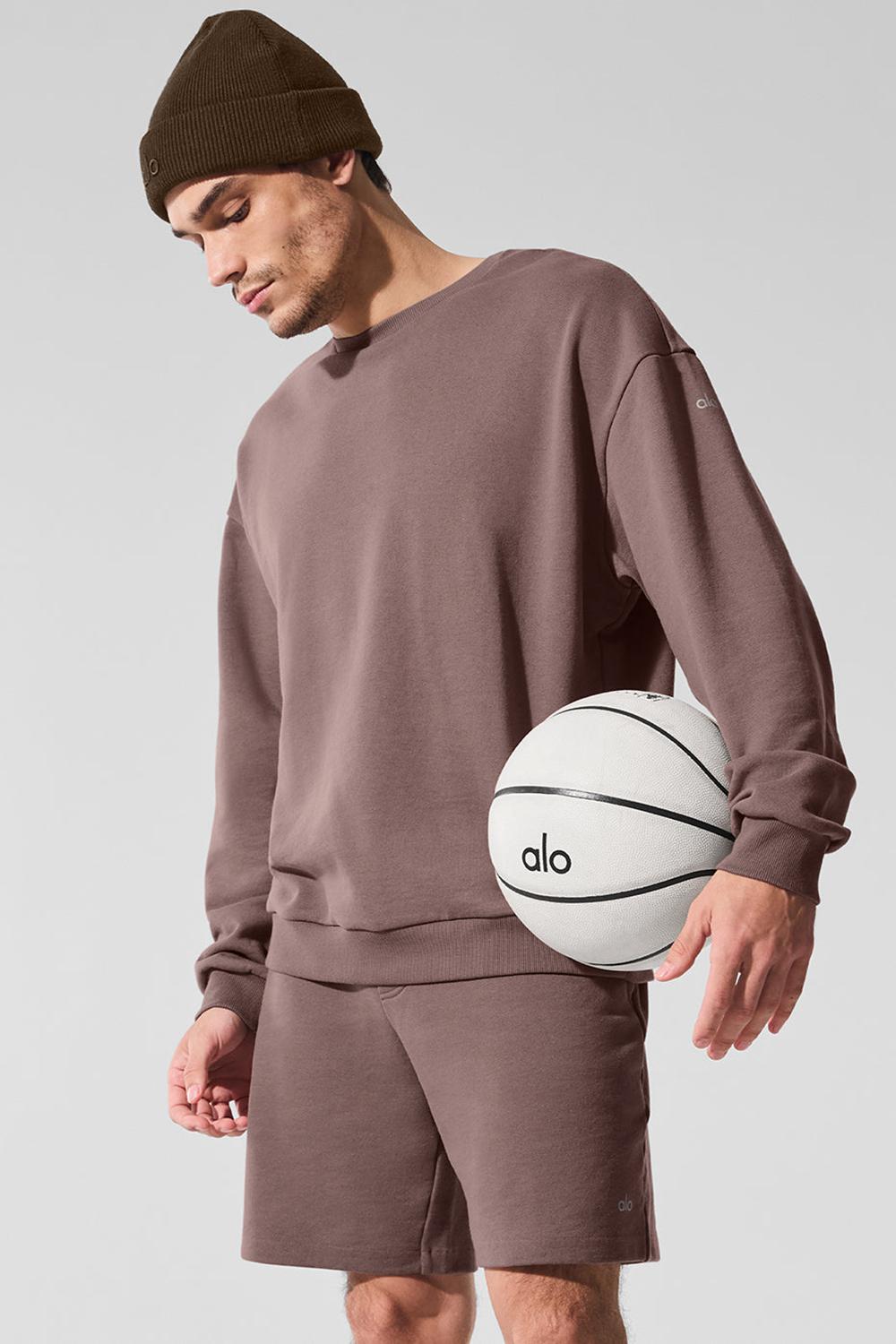 Alo Yoga Chill Crew Neck Uomo Pullover Mushroom | Italia  YHE-618342