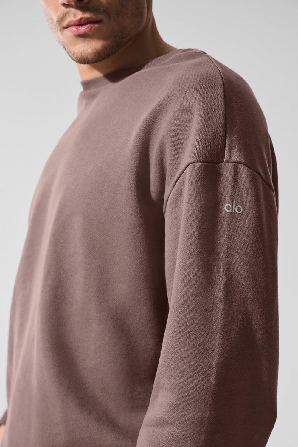 Alo Yoga Chill Crew Neck Uomo Pullover Mushroom | Italia  YHE-618342