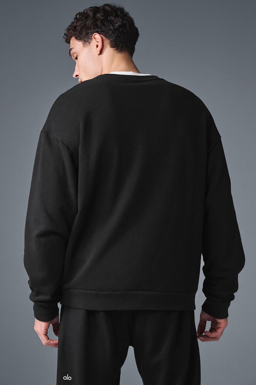 Alo Yoga Chill Crew Neck Uomo Pullover Nere | Italia  YWS-783294