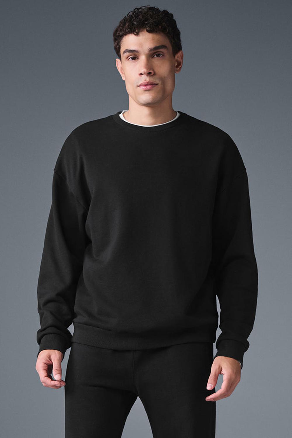 Alo Yoga Chill Crew Neck Uomo Pullover Nere | Italia  YWS-783294