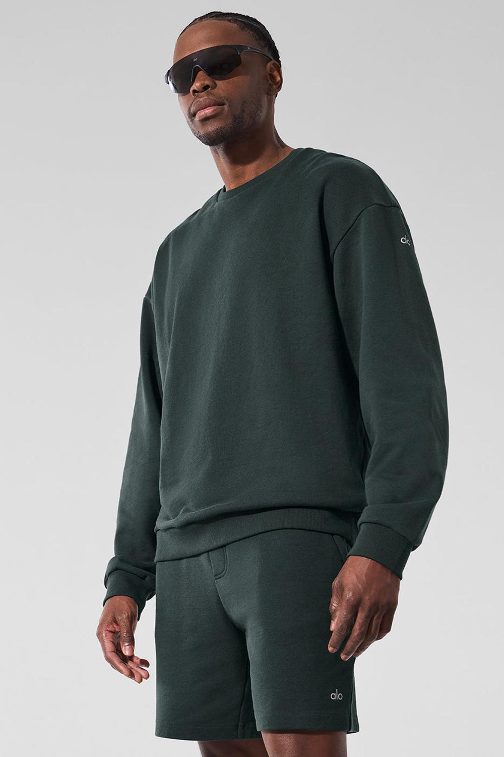 Alo Yoga Chill Crew Neck Uomo Pullover Verdi | Italia  ABH-281493