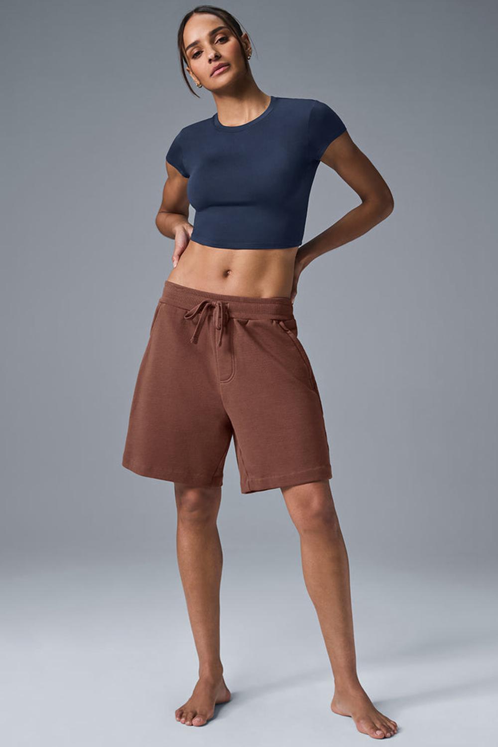 Alo Yoga Chill Donna Short Chestnut | Italia  GCF-154827