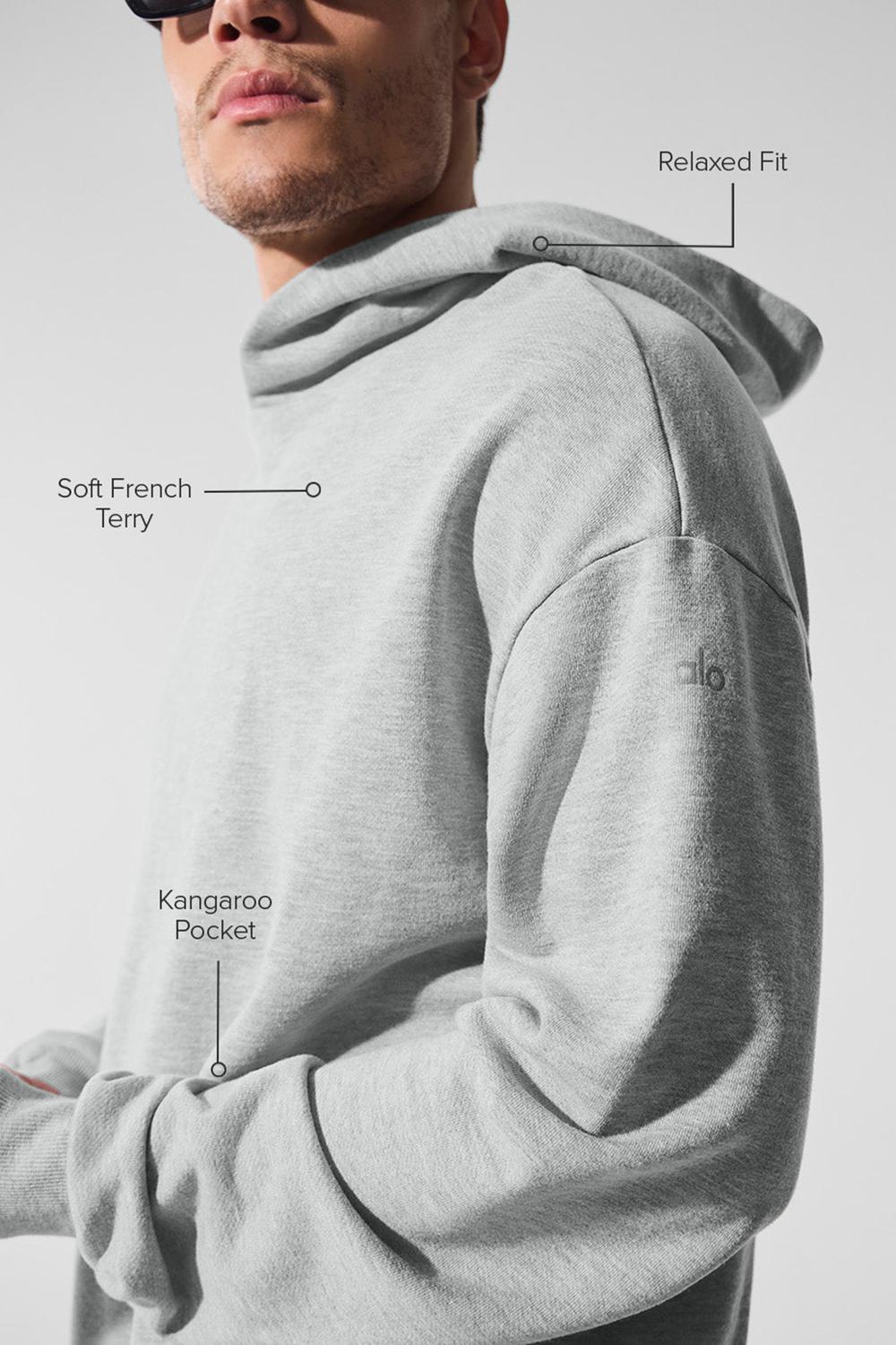 Alo Yoga Chill Uomo Felpa con Cappuccio Grigie | Italia  DRF-639217
