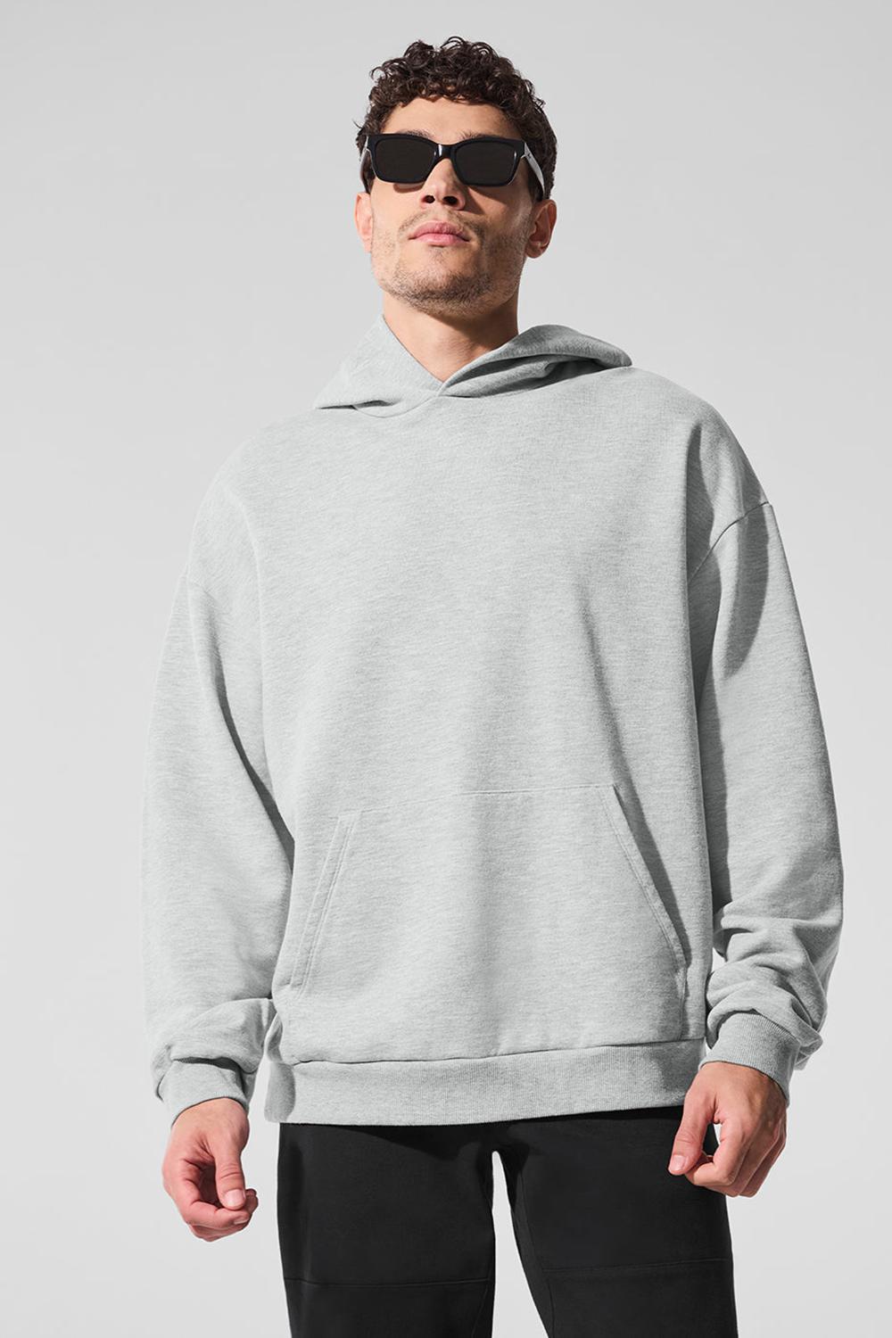 Alo Yoga Chill Uomo Felpa con Cappuccio Grigie | Italia  DRF-639217
