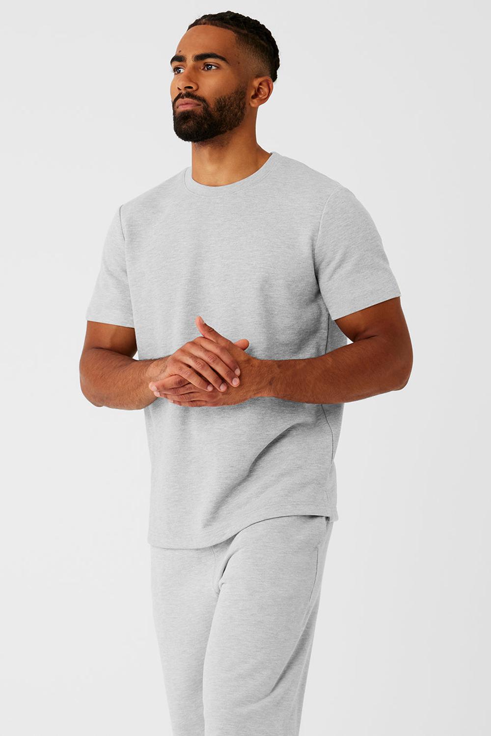 Alo Yoga Chill Uomo Short Sleeve Grigie | Italia  NFE-476581