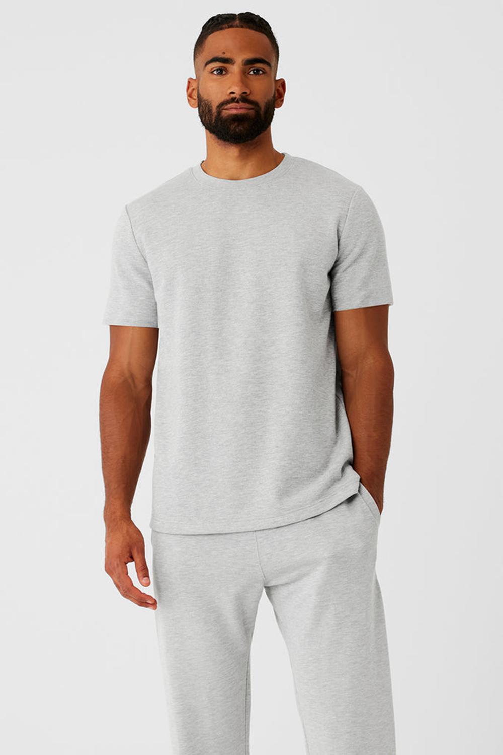 Alo Yoga Chill Uomo Short Sleeve Grigie | Italia  NFE-476581