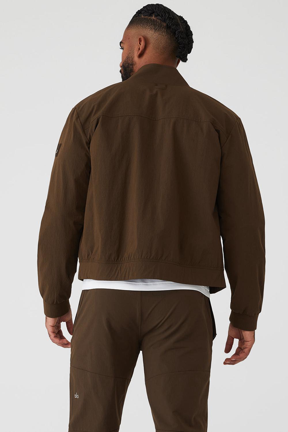 Alo Yoga Co-Op Bomber Uomo Giacca Bomber Espresso | Italia  FWX-105638