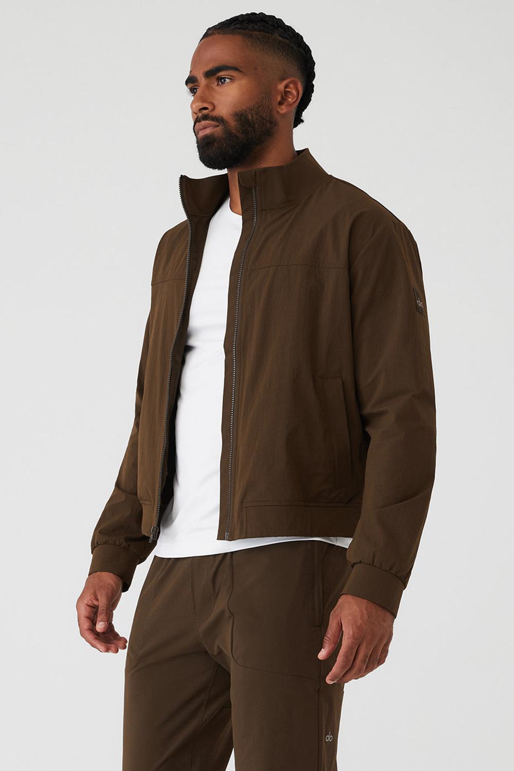 Alo Yoga Co-Op Bomber Uomo Giacca Bomber Espresso | Italia  FWX-105638