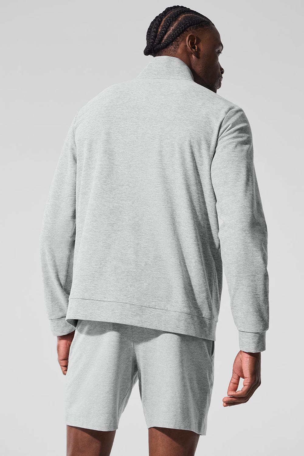Alo Yoga Conquer Max Mock Neck Full Zip Uomo Giacca Grigie | Italia  LPW-802691