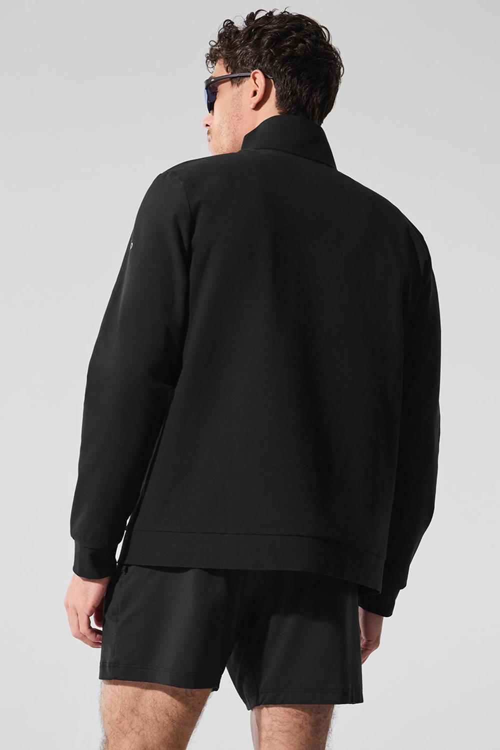 Alo Yoga Conquer Max Mock Neck Full Zip Uomo Giacca Nere | Italia  THE-720481