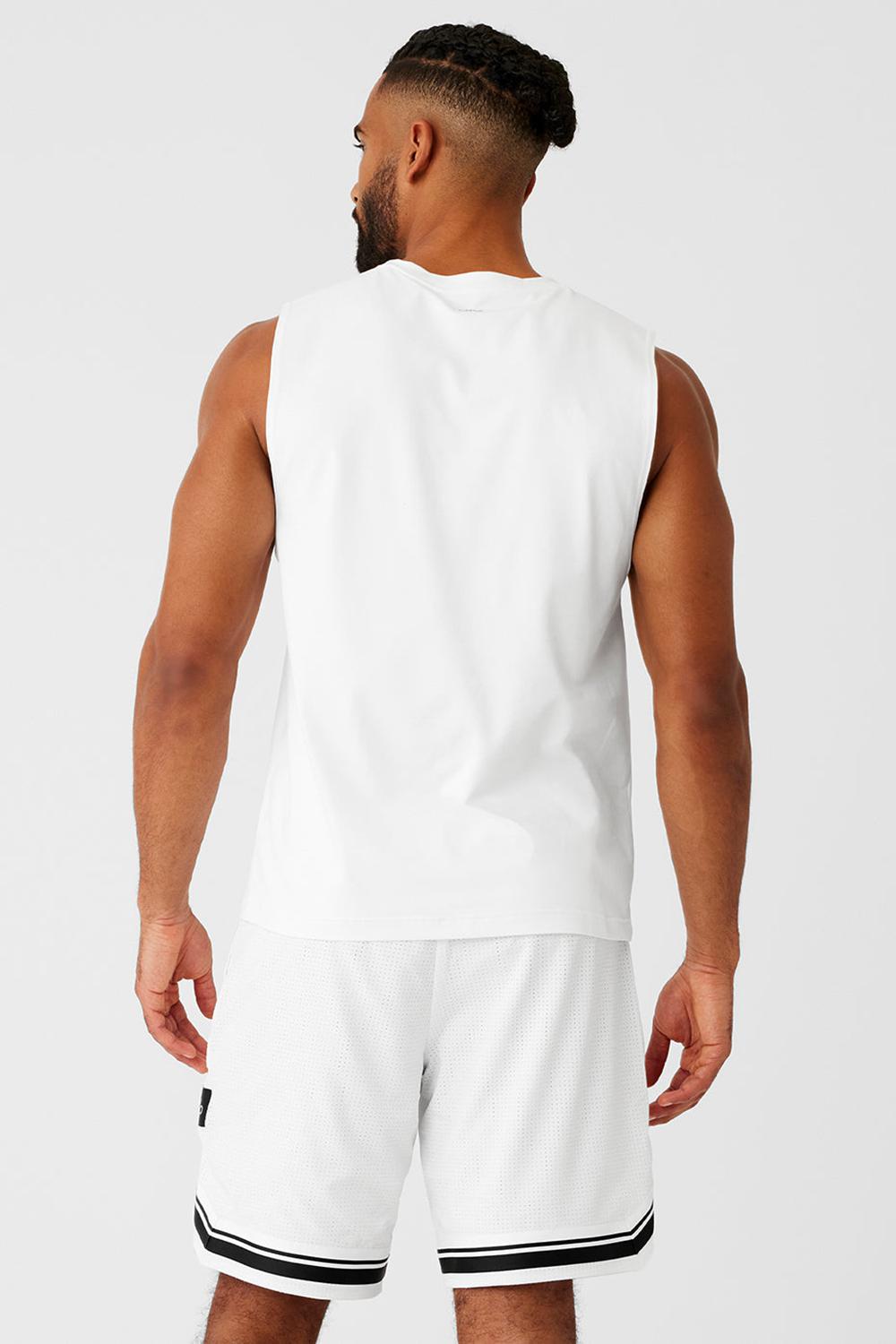 Alo Yoga Conquer Muscle Uomo Tank Bianche | Italia  YJG-845297